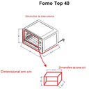 Ver imagem 3 de Forno Elétrico de Bancada Top 127v 40l Black - Fogatti