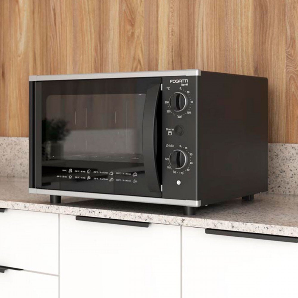 Forno Elétrico de Bancada Top 127v 40l Black - Fogatti