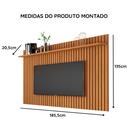 Ver imagem 4 de Painel Ripado Classic Suspenso para TV 75 Polegadas Nature
