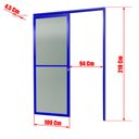 Ver imagem 2 de Porta de Correr Suspensa Vidrao Dir L.25 Azul 210x100 Brimak