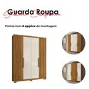Ver mais imagens de Guarda Roupa Solteiro Califórnia e Cômoda Vênus Freijó Off White - Moval
