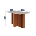 Ver imagem 2 de Mesa para Sala de Jantar Isadora 1,30 c/Vidro Marrom/Cinamomo/Offwhite