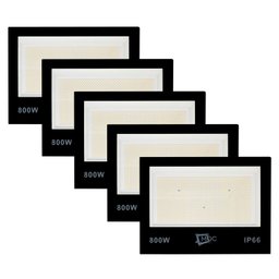 Kit 8 Refletor Led Holofote 800w Ip66 Luz Fria Alta Potência Quintal Jardim Espaços Grandes - 1