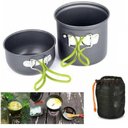 Ver imagem 3 de Kit Panelas Camping Aluminio Kit Cozinha Acampamento Outdoor Panela Viagem Praia Pesca com Bolsa