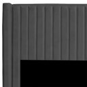 Ver imagem 5 de Cabeceira Casal King Size Estofada para Cama Box Alicia Veludo Cinza Escuro