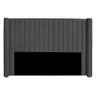 Cabeceira Casal King Size Estofada para Cama Box Alicia Veludo Cinza Escuro - 1
