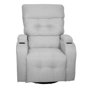 Poltrona Cadeira Papai Reclinável Giratória Impacto:linho Cinza