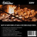 Ver imagem 2 de Luminária Muller para Churrasqueira em Alumínio com Lâmpada 60w e Parafuso de Inox 220v