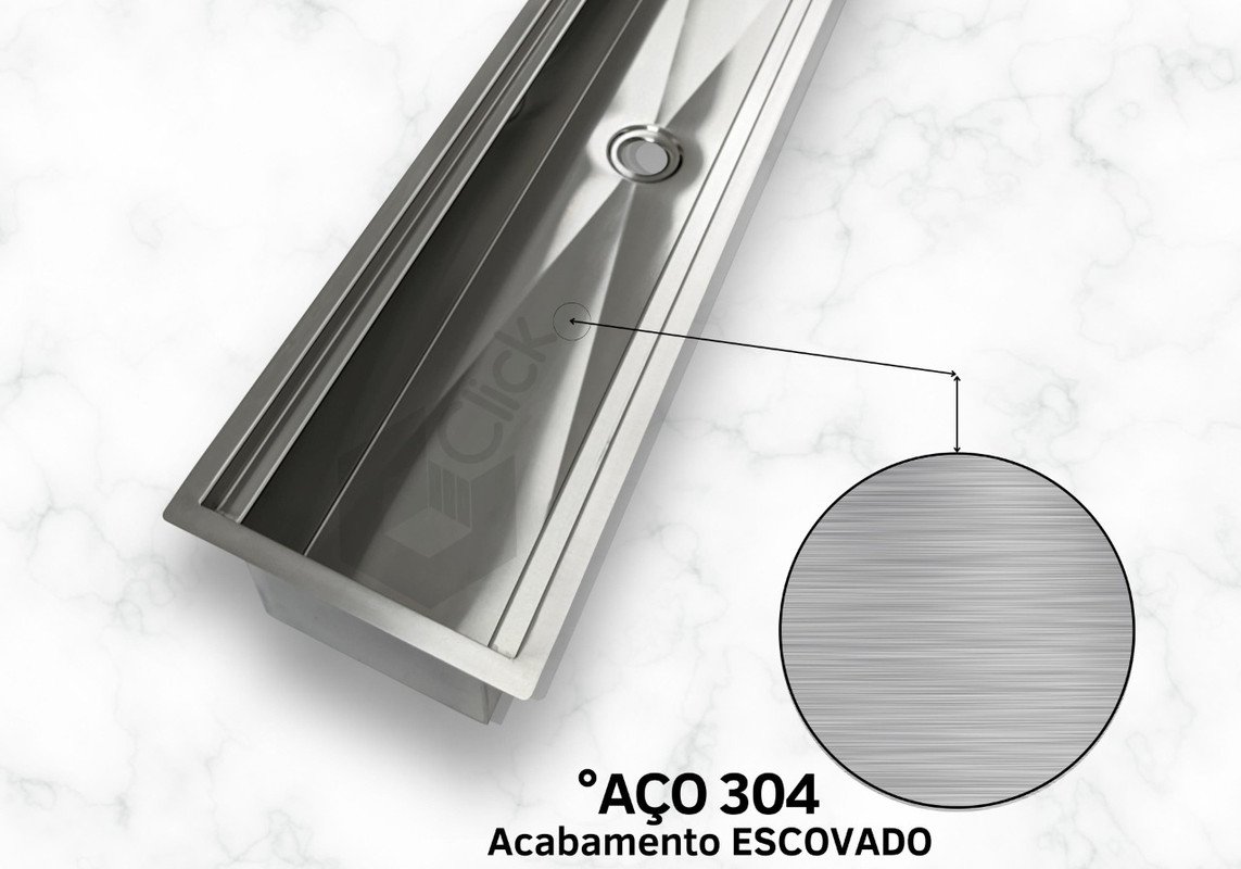 Calha Pia Cozinha Embutir Escorredor Inox - 6