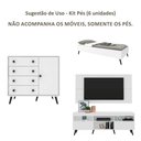 Ver imagem 4 de Pés Palito Retrô Kit Com 6 Unidades Multimóveis Preto