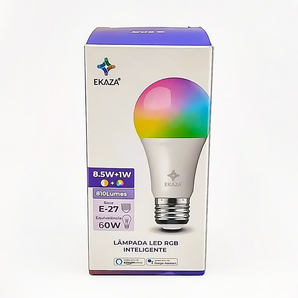 Lâmpada LED Inteligente EKAZA Wi-Fi 8,5W BRANCO + 1W RGB - 2