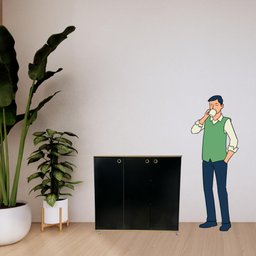 Multiuso Mdf Preto/amadeirado 20cm - 9