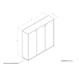 Multiuso Mdf Preto/amadeirado 20cm - 7