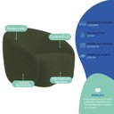 Ver imagem 6 de Kit Divã Recamier Orgânico França 220cm Lado Esquerdo e Poltrona Amore Linho
