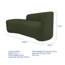Ver imagem 3 de Kit Divã Recamier Orgânico França 220cm Lado Esquerdo e Poltrona Amore Linho
