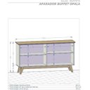 Ver imagem 3 de Aparador Buffet Opala:cinamomo/off-white