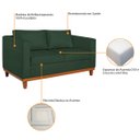 Ver imagem 5 de Kit Sofá 3 Lugares e 2 Poltronas Europa 180 cm Estilo Conforto e Elegância Linho Verde - ADJ Decor