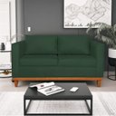 Ver imagem 2 de Kit Sofá 3 Lugares e 2 Poltronas Europa 180 cm Estilo Conforto e Elegância Linho Verde - ADJ Decor