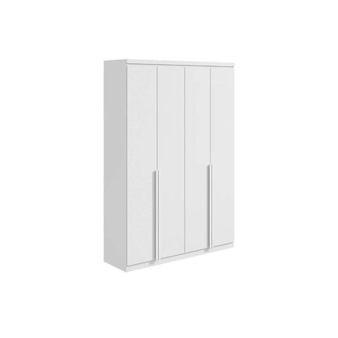 Guarda Roupa Solteiro 4 Portas e 2 Gavetas Alonzo Plus Branco - Lopas