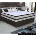 Ver imagem 2 de Base para Cama Box Casal King Size Bipartido 193cm Suede Liso Love Story Hf Marrom- Gazin