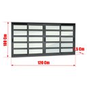 Ver imagem 4 de Janela Alumínio Elite c/Travessas 4 Folhas Moveis 100 x 120 V.Liso Preto Brimak