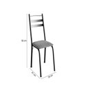 Ver imagem 3 de Kit 2 Cadeiras para Sala de Jantar Milla Preto/Chanel