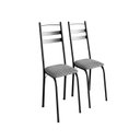 Ver imagem 2 de Kit 2 Cadeiras para Sala de Jantar Milla Preto/Chanel