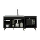 Ver imagem 4 de Kit Balcão de Cozinha para Pia e Cooktop-Forno Florença 3 Portas MDP 190cm Preto