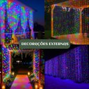 Ver imagem 5 de Cortina 300 Led 3x3m Colorido Rgb Pisca 8 Modos de Iluminação Usb Luz Fada Decoração Natal Festa