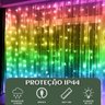 Cortina 300 Led 3x3m Colorido Rgb Pisca 8 Modos de Iluminação Usb Luz Fada Decoração Natal Festa - 3