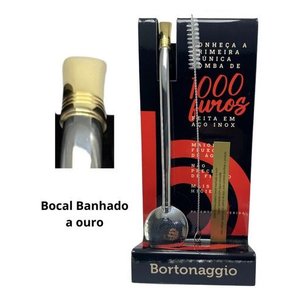 Bomba de Inox para Chimarrão com Bojo de Mil Furos 21 e 24cm - D202mf