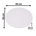 Ver imagem 3 de Tampo Redondo 90 Cm (largura) P25 Pandin Mdp 2,50 Cm (altura) Cor Branco