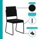 Ver imagem 3 de Conjunto 2 Cadeiras Tubo Preto com Napa Preta Carraro