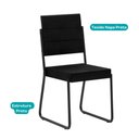 Ver imagem 2 de Conjunto 2 Cadeiras Tubo Preto com Napa Preta Carraro