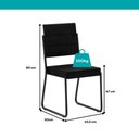 Ver imagem 4 de Conjunto 2 Cadeiras Tubo Preto com Napa Preta Carraro