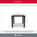 Ver imagem 4 de Mesa Multiuso Quadrada Plástica 80 Cm Niala Plaxmetal Azul