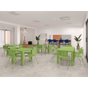 Ver imagem 5 de Mesa Multiuso Quadrada Plástica 80 Cm Niala Plaxmetal Azul