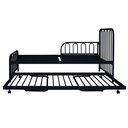 Ver imagem 2 de Cama de Ferro Solteiro com Cama Auxiliar - Preta - com Par de Grades Laterais