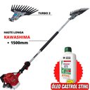 Ver imagem 1 de Derriçadeira Kawashima á Gasolina 2T 25cc Haste 150cm e Garra Simples + Óleo Castrol Stihl