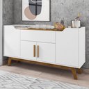 Ver imagem 1 de Aparador Buffet Sala de Jantar com 04 Portas 01 Gaveta Future B02 Branco Cinamomo - Lyam Decor