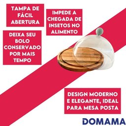 Boleira de Madeira com Tampa Utily - 3
