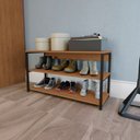 Ver imagem 1 de Sapateira para Quarto Industrial Marrom/Canela/Preto