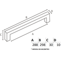Ver imagem 4 de Puxador Il 811 - Champagne Rosé - 288mm