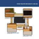 Ver imagem 3 de Home Theater Diplomata com LED com Aparador para Sala de Estar Bellíssima Cinamomo Off White – Valde