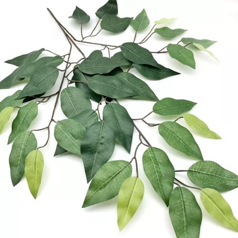 10 Galhos Folhas de Fícus Artificial Jardim Vertical