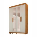 Ver imagem 2 de Guarda-Roupa 4 Portas 3 Gavetas com Espelho MDF Parma Yescasa Off White/Cinamomo