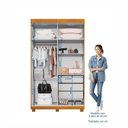 Ver imagem 5 de Guarda-Roupa 4 Portas 3 Gavetas com Espelho MDF Parma Yescasa Off White/Cinamomo