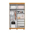 Ver imagem 4 de Guarda-Roupa 4 Portas 3 Gavetas com Espelho MDF Parma Yescasa Off White/Cinamomo