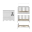 Ver mais imagens de Berço Americano 3 em 1 com Cômoda 1 Porta 4 Gavetas Ternura Multimóveis Mp4726 Branco