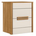 Ver imagem 1 de Mesa de Cabeceira Dhara 2 Gavetas 51 Cm Freijo Off White Moval